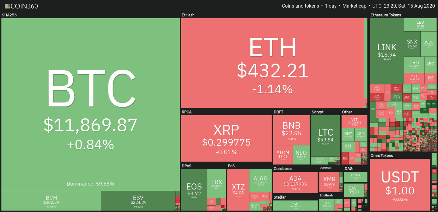 Cryptocurrency daily market performance snapshot