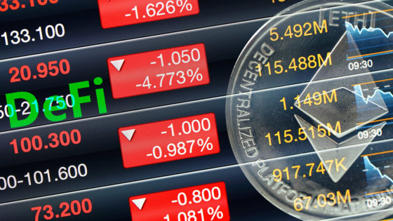 Mercado DeFi de Ethereum en rojo con pérdidas de hasta 90% por token