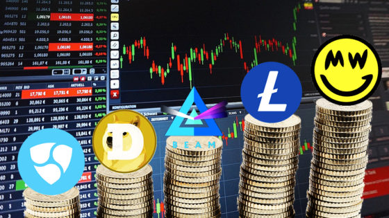 Grin y Litecoin encabezan top semanal en un mercado efervescente por el rally de Bitcoin